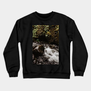 waterfall in the forest Crewneck Sweatshirt